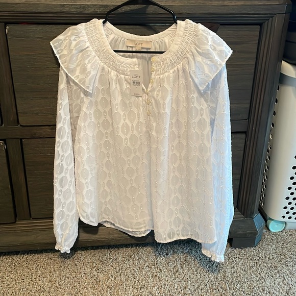 Brand new with tags long sleeve white blouse - Picture 1 of 4